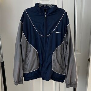 Retro Nike Men's Navy and Gray Windbreaker